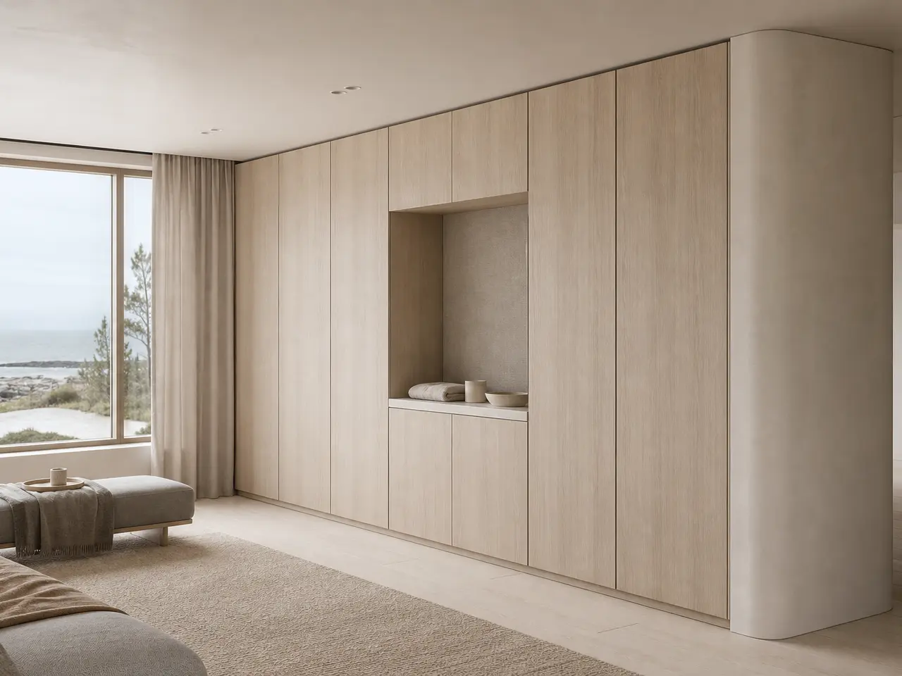 Fadior Canopy Wardrobe Suite with Cool-Touch Packing Niche - custom 304 stainless steel wardrobe or walk-in closet with lighting, hanging, drawer storage, and residential finishes