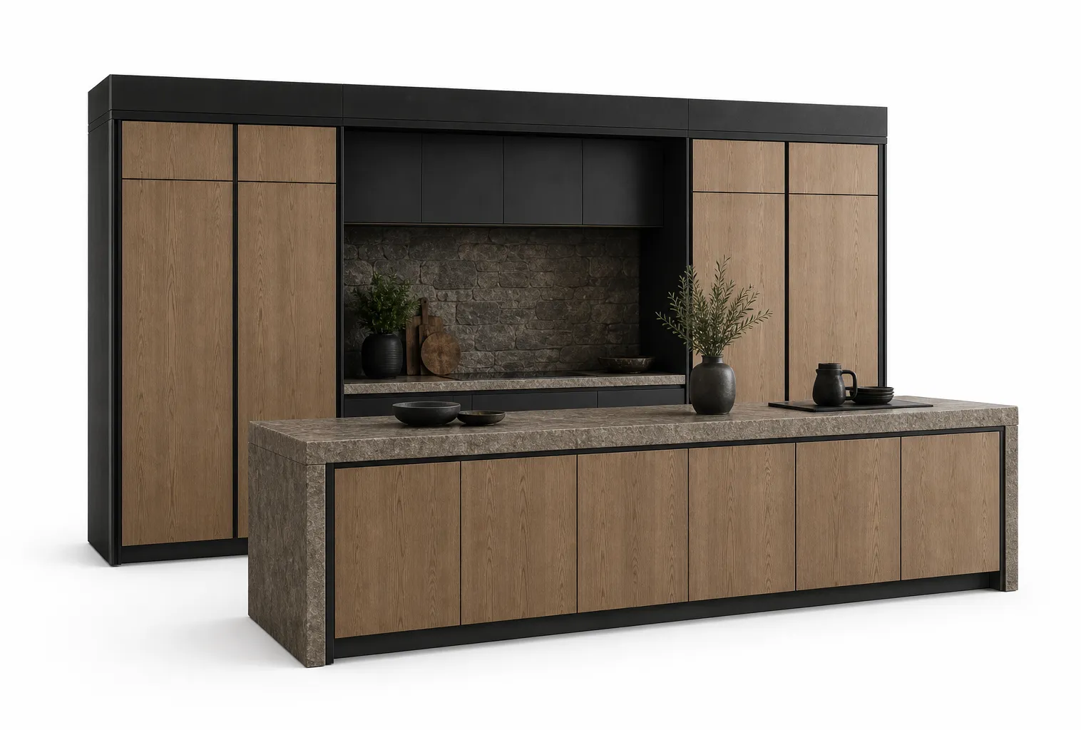 Suite de Cocina Terrena con Isla de Servicio Hearthside vista principal