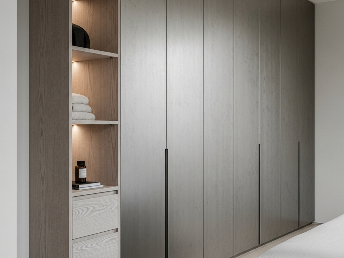 Fadior Brera Wardrobe Suite — 304 stainless steel wardrobe system, front view