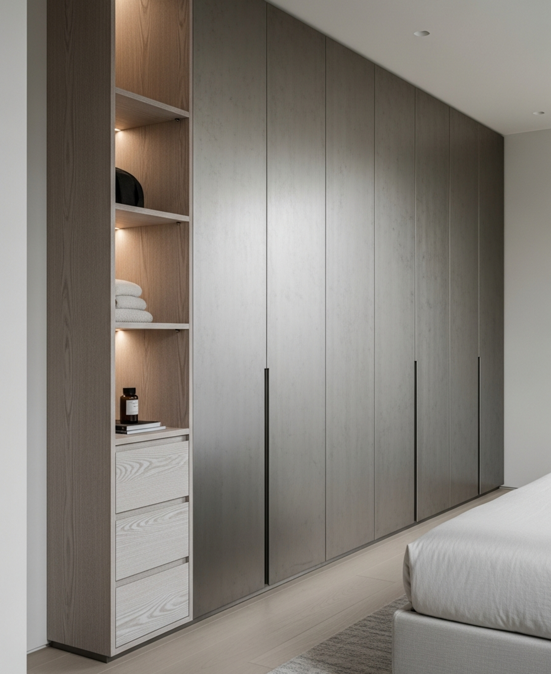 Fadior Brera Wardrobe Suite — 304 stainless steel wardrobe system, front view