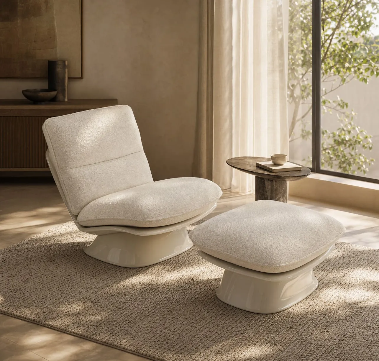 Lounge Chair with Ottoman 690×850×800 mm
