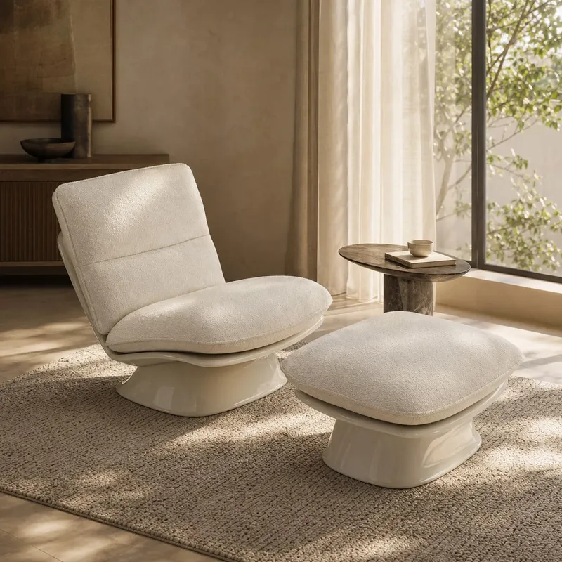 Lounge Chair with Ottoman 690×850×800 mm