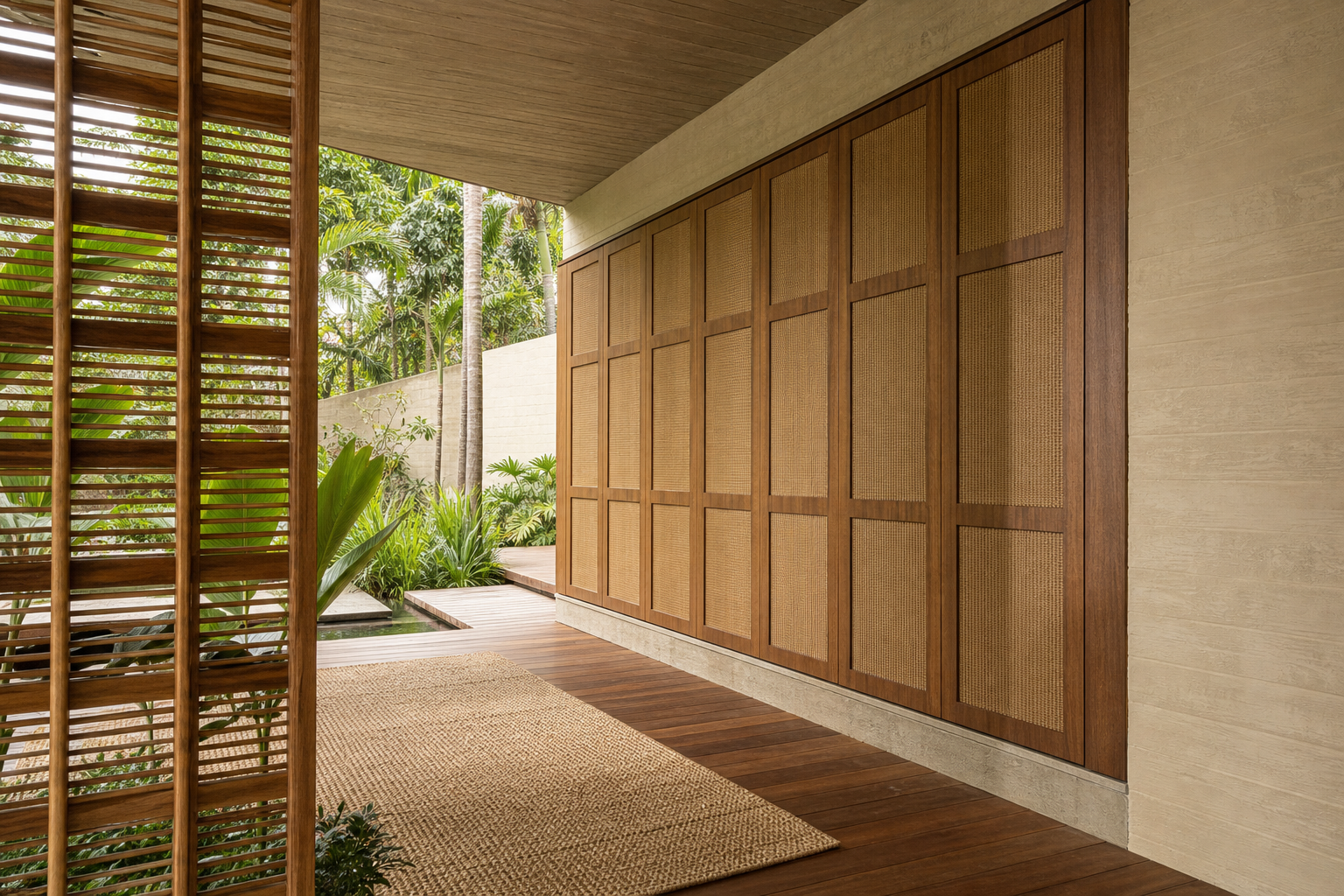 Fadior Voyage Cedar Shadow Dressing Passage — 304 stainless steel wardrobe system, front view