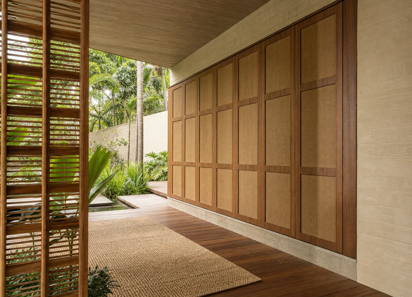 Fadior Voyage Cedar Shadow Dressing Passage — 304 stainless steel wardrobe system, front view