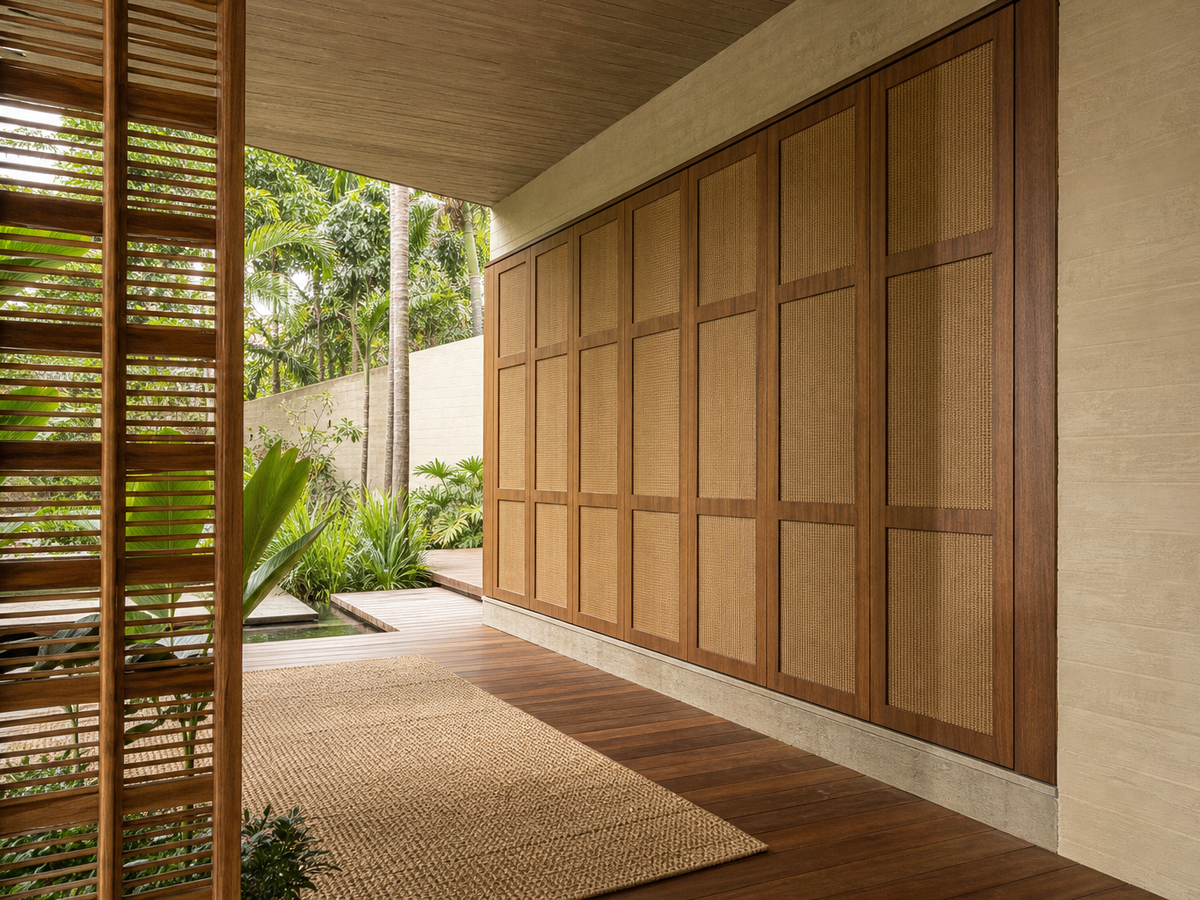 Fadior Voyage Cedar Shadow Dressing Passage — 304 stainless steel wardrobe system, front view