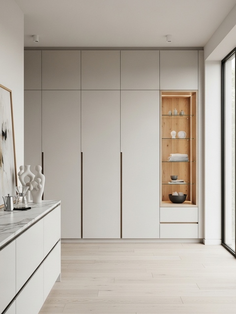 Fadior Lumiere Wardrobe Suite — 304 stainless steel wardrobe system, front view