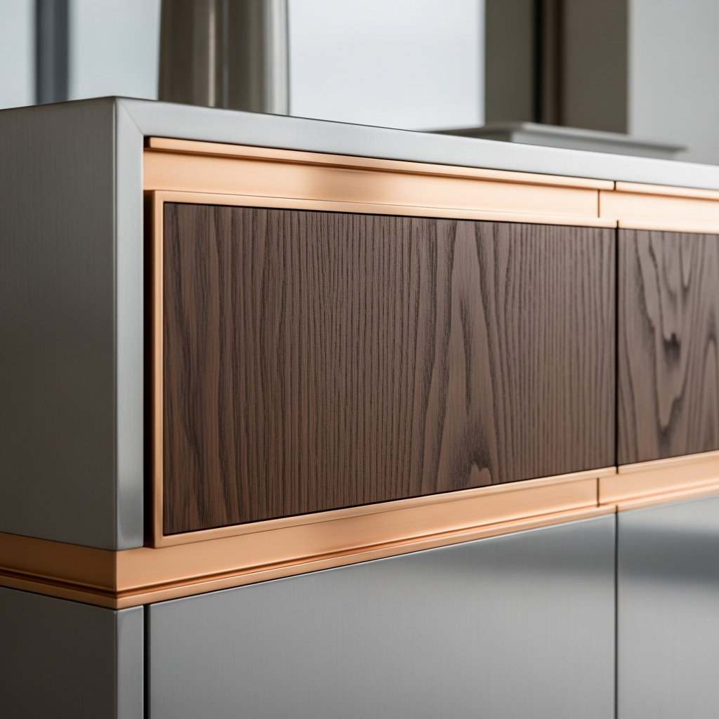 Fadior Shanghai Bund Penthouse — close-up of stainless steel finish and hardware detail