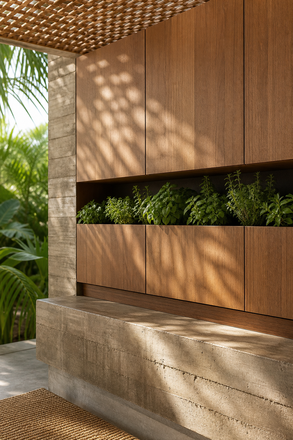 Fadior Cannes Balcony Suite with Recessed Herb Rail — close-up of stainless steel finish and hardware detail