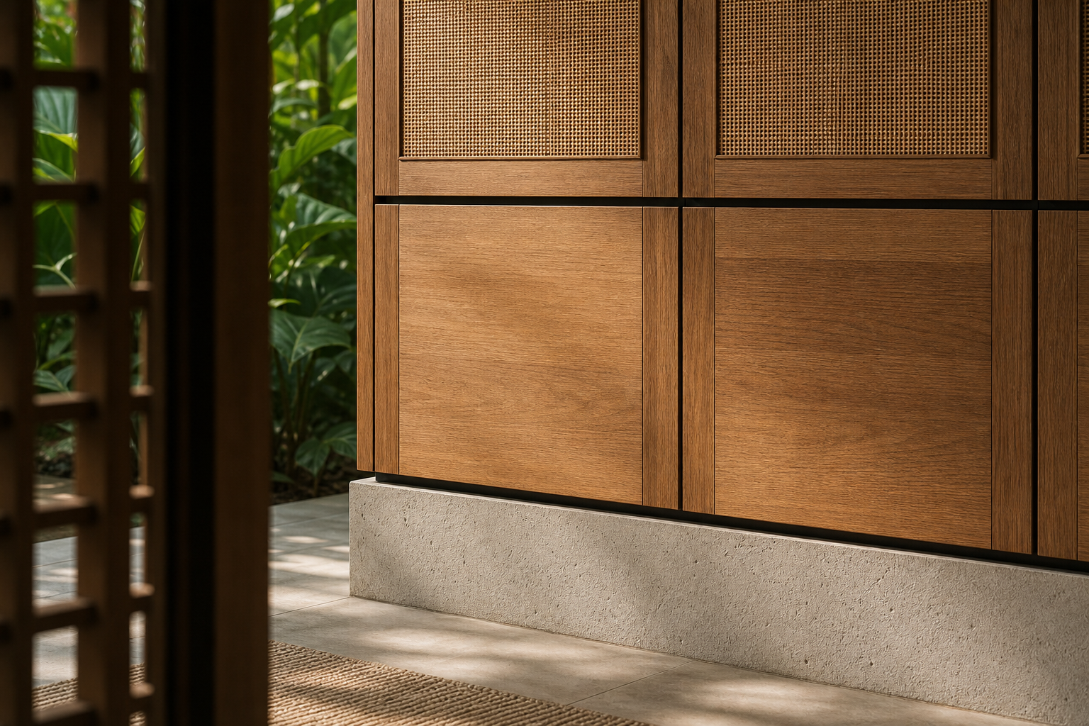 Fadior Voyage Wardrobe Suite with FSC Oak Provenance Wall — close-up of stainless steel finish and hardware detail