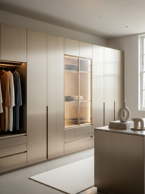 Fadior Brera Wardrobe Suite — 304 stainless steel wardrobe system, front view