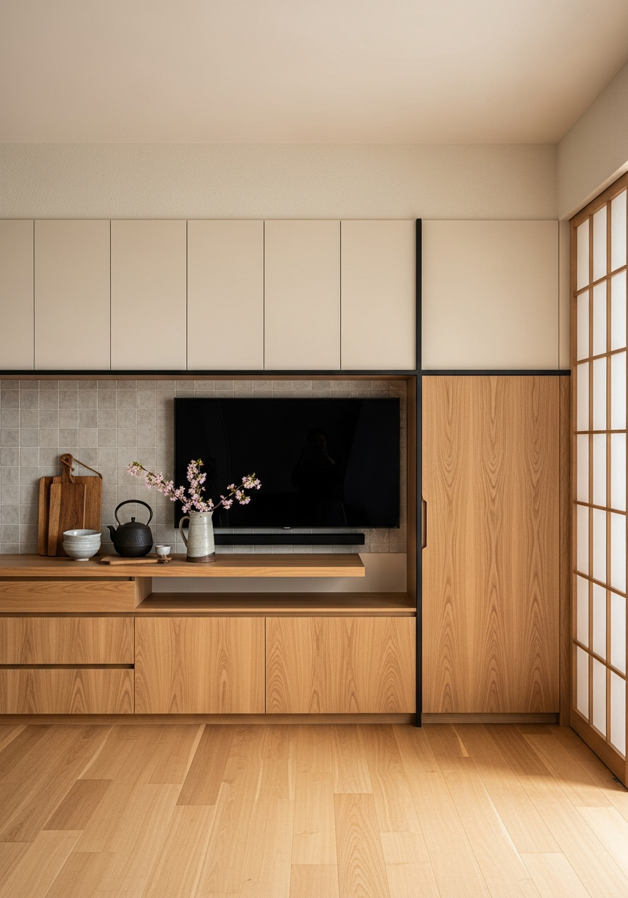 Fadior Essence TV Cabinet Solution — interior room context showing cabinet integration