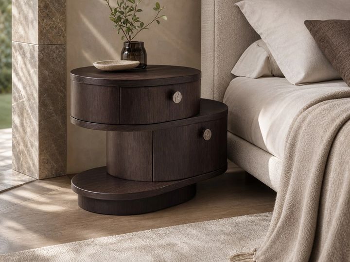 Nightstand styled in a FADIOR HOME interior setting