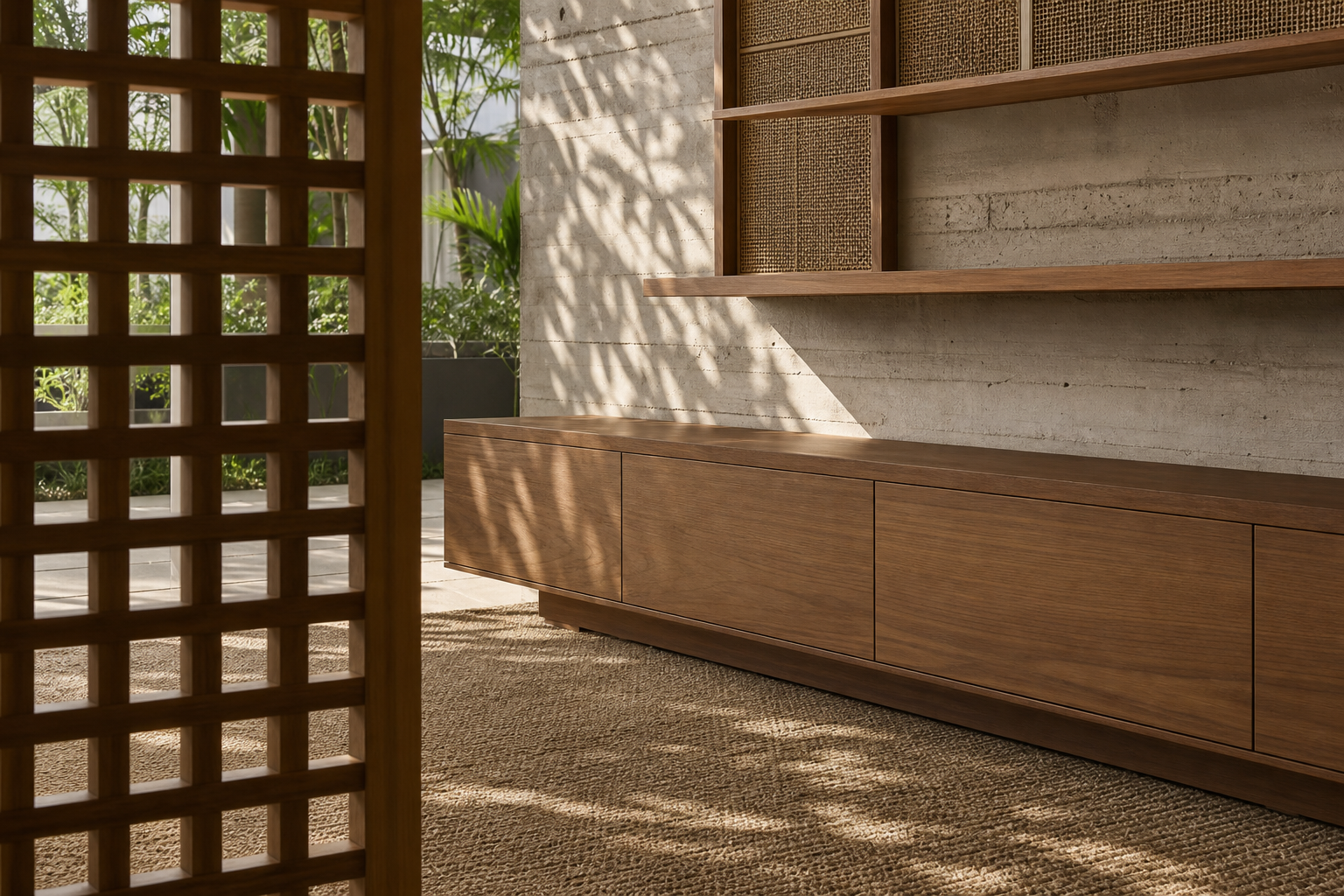 Fadior Patina Living Room Suite with Floating Plinth Salon Bar — close-up of stainless steel finish and hardware detail