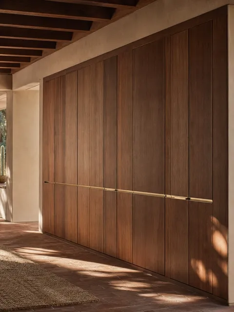 Suite de Vestidor Elementum con Portal de Paneles de Patio