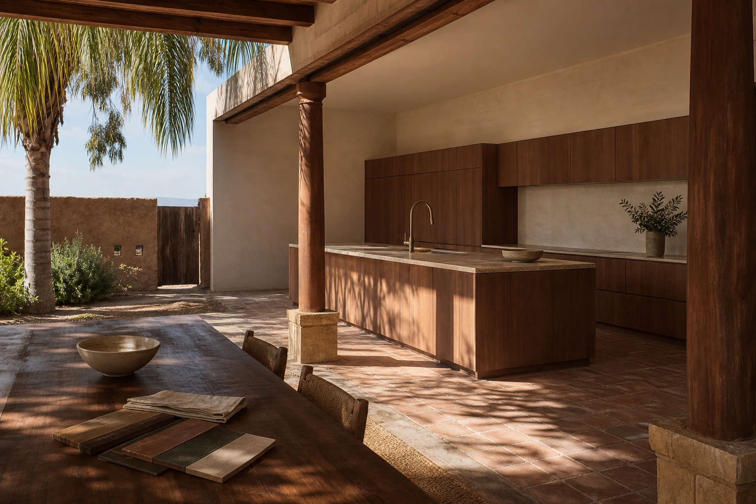 Fadior Solace Kitchen Suite with Island Tapware Axis — lifestyle setting with natural light and residential styling