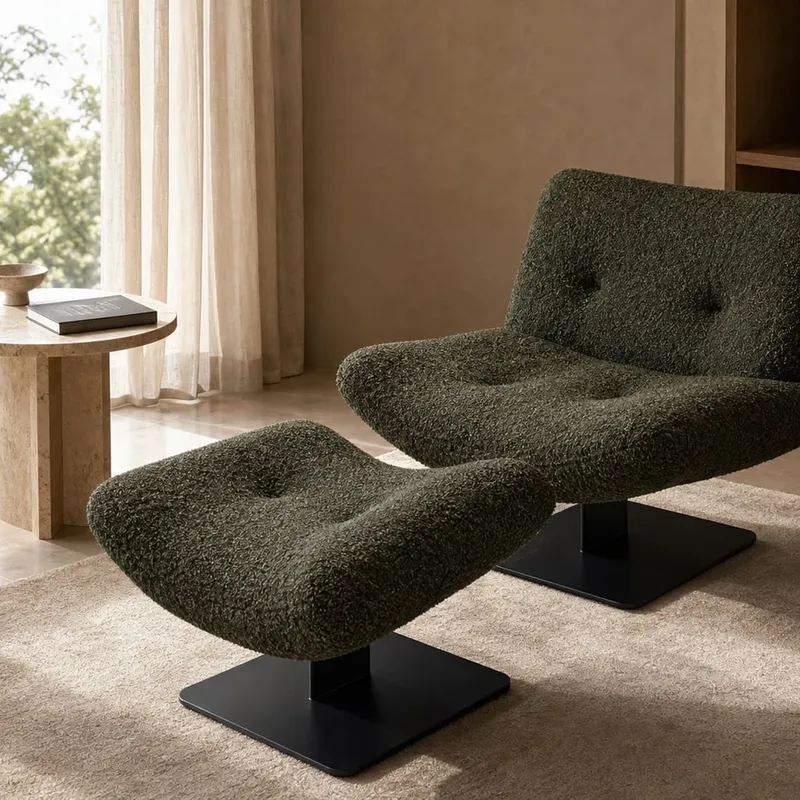 Lounge Chair with Ottoman 1050×1000×820 mm