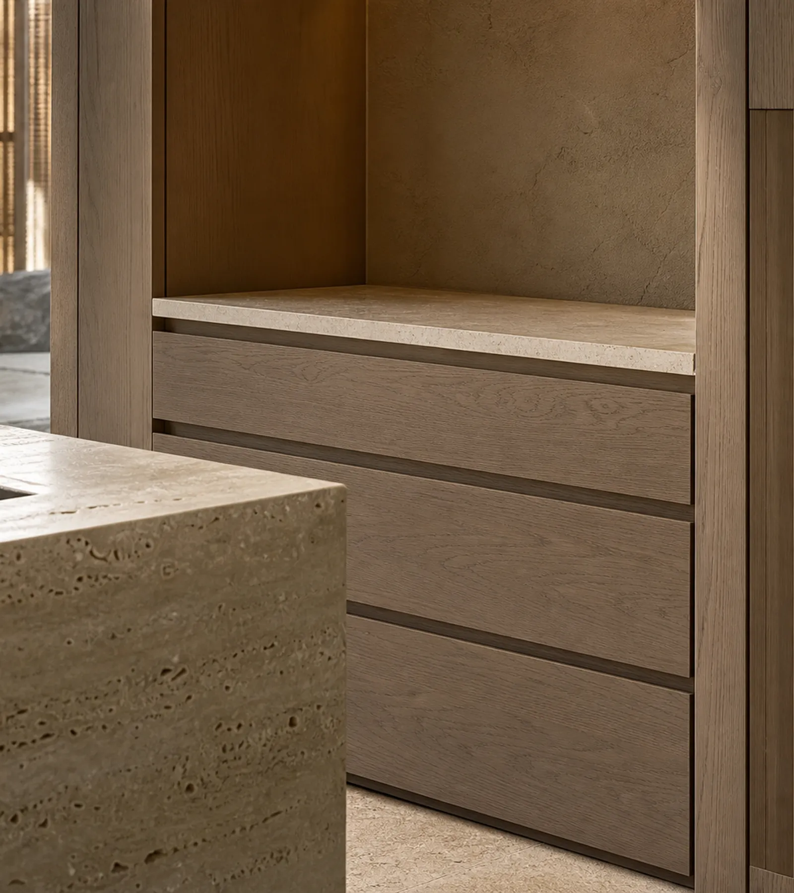 Suite de Cocina Solace con Despensa de Servicio acabado y detalle