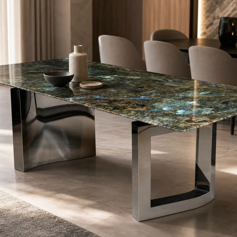 Rectangular Marble Dining Table 1800×900×760 mm