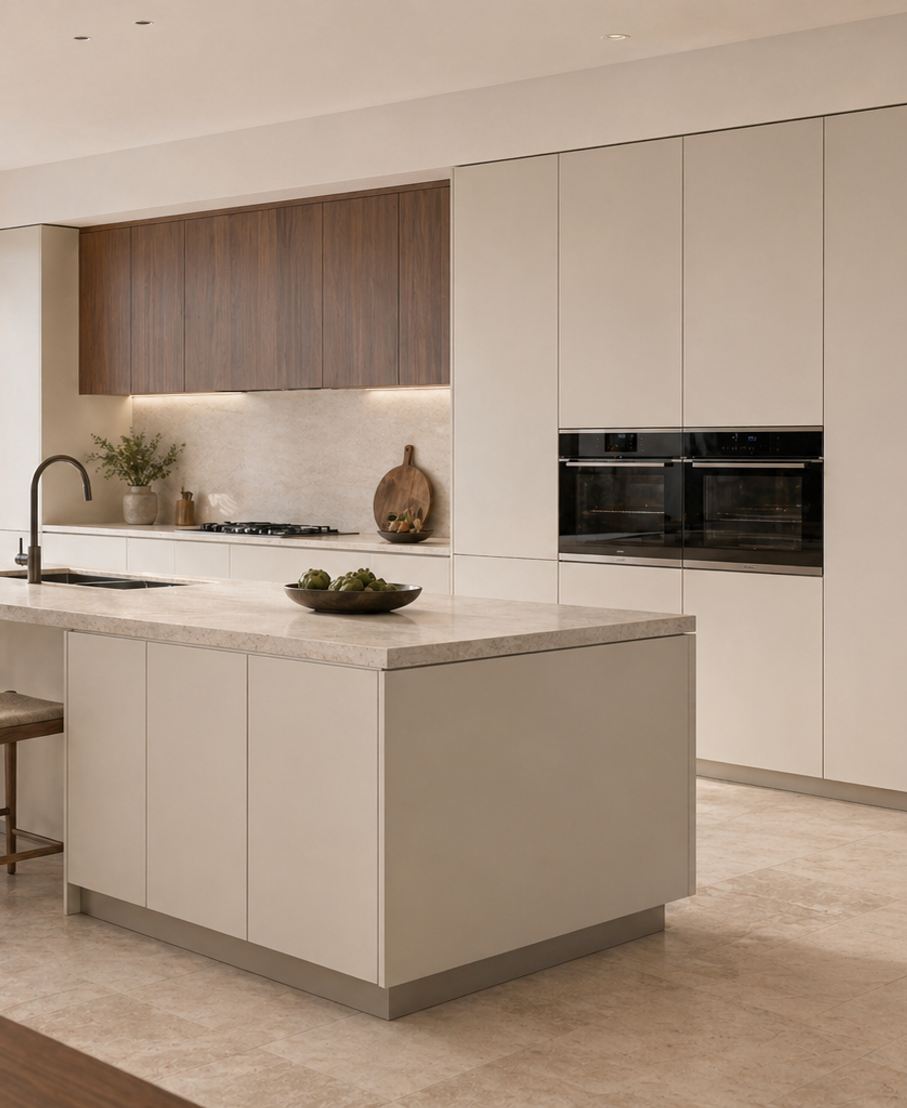 Fadior Dream Home Kitchen Suite with Frameless Pearl Utility Spine — 304 stainless steel kitchen system, front view