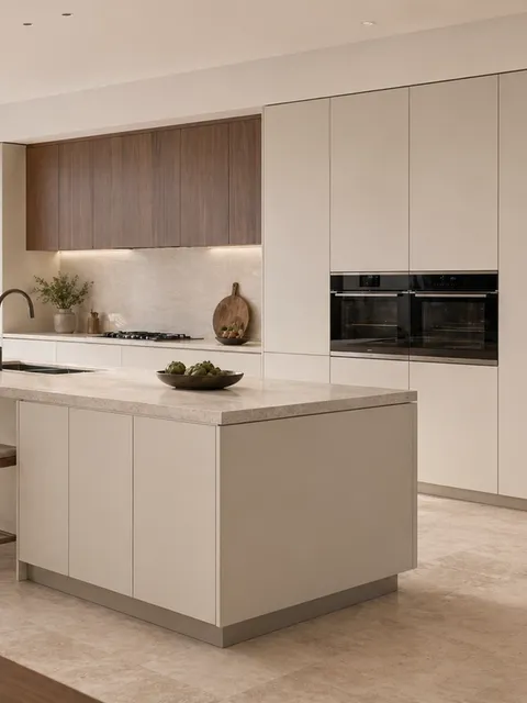 Suite de Cocina Dream Home con Columna Vertebral de Utilidad Perla Sin Marco