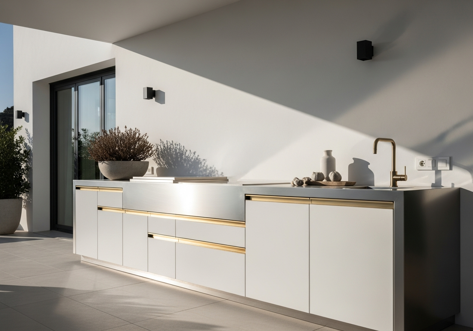 Fadior Marbella Coastal Villa — outdoor kitchen and terrace setting