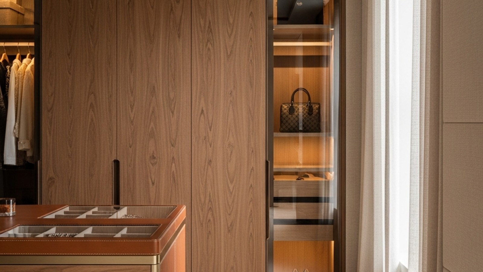 Manhattan Penthouse Stainless Steel Kitchen: A Unified Material Language from Kitchen to Wardrobe