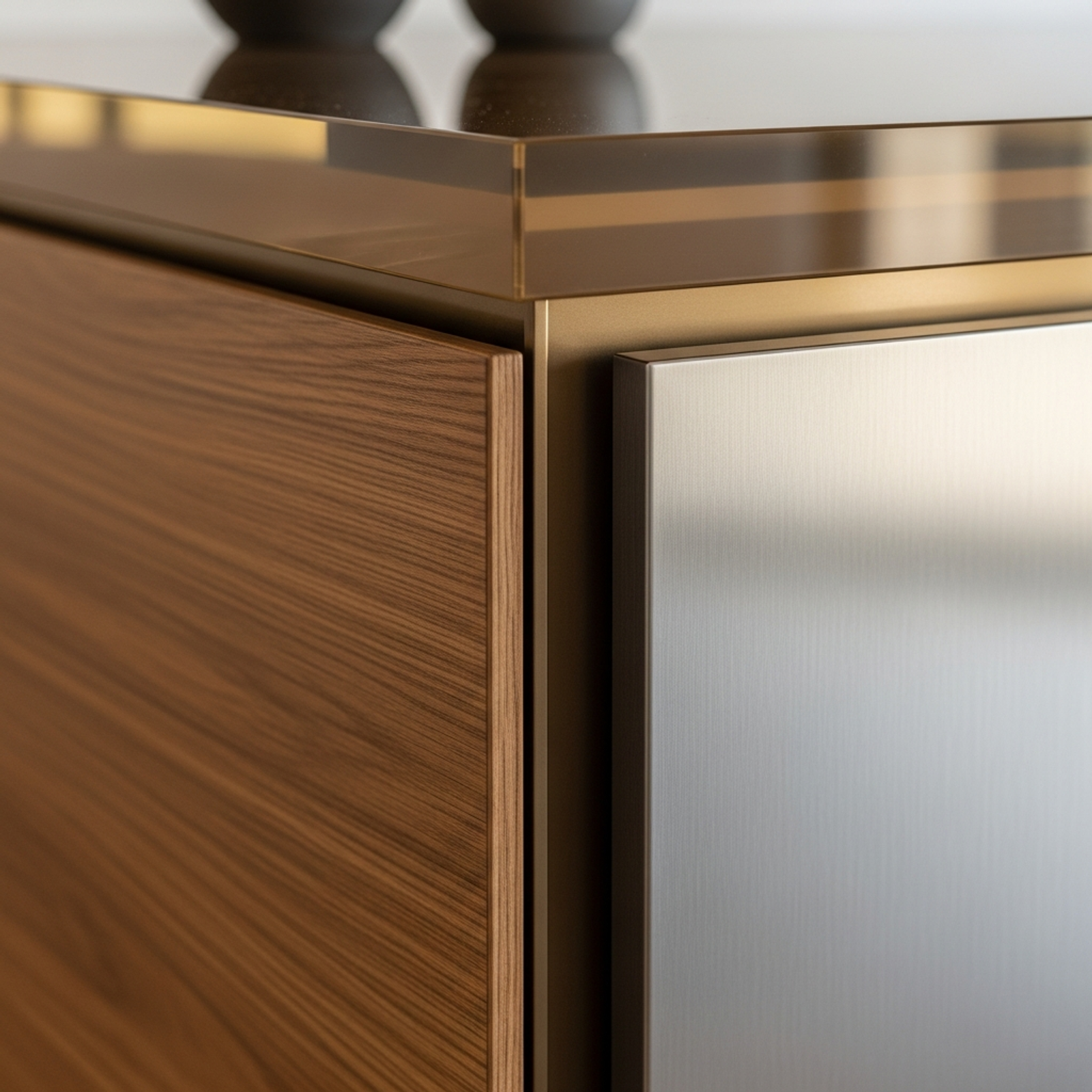 Fadior São Paulo Hilltop Villa — close-up of stainless steel finish and hardware detail