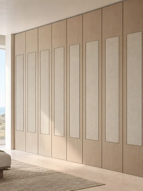 Suite de Armario Radiance con Pared de Tirador de Lino Revelado
