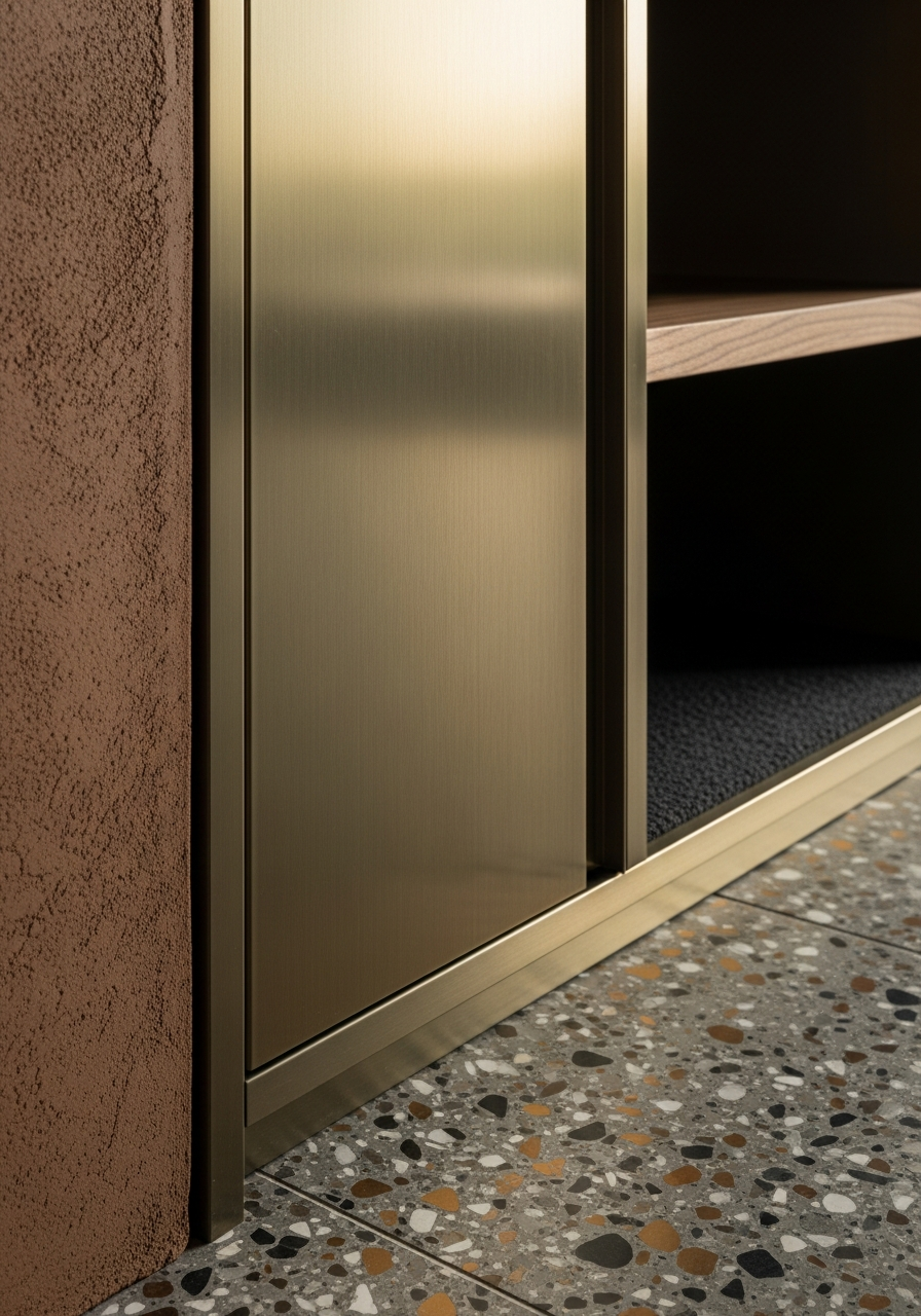 Fadior Brera Wardrobe Suite — close-up of stainless steel finish and hardware detail
