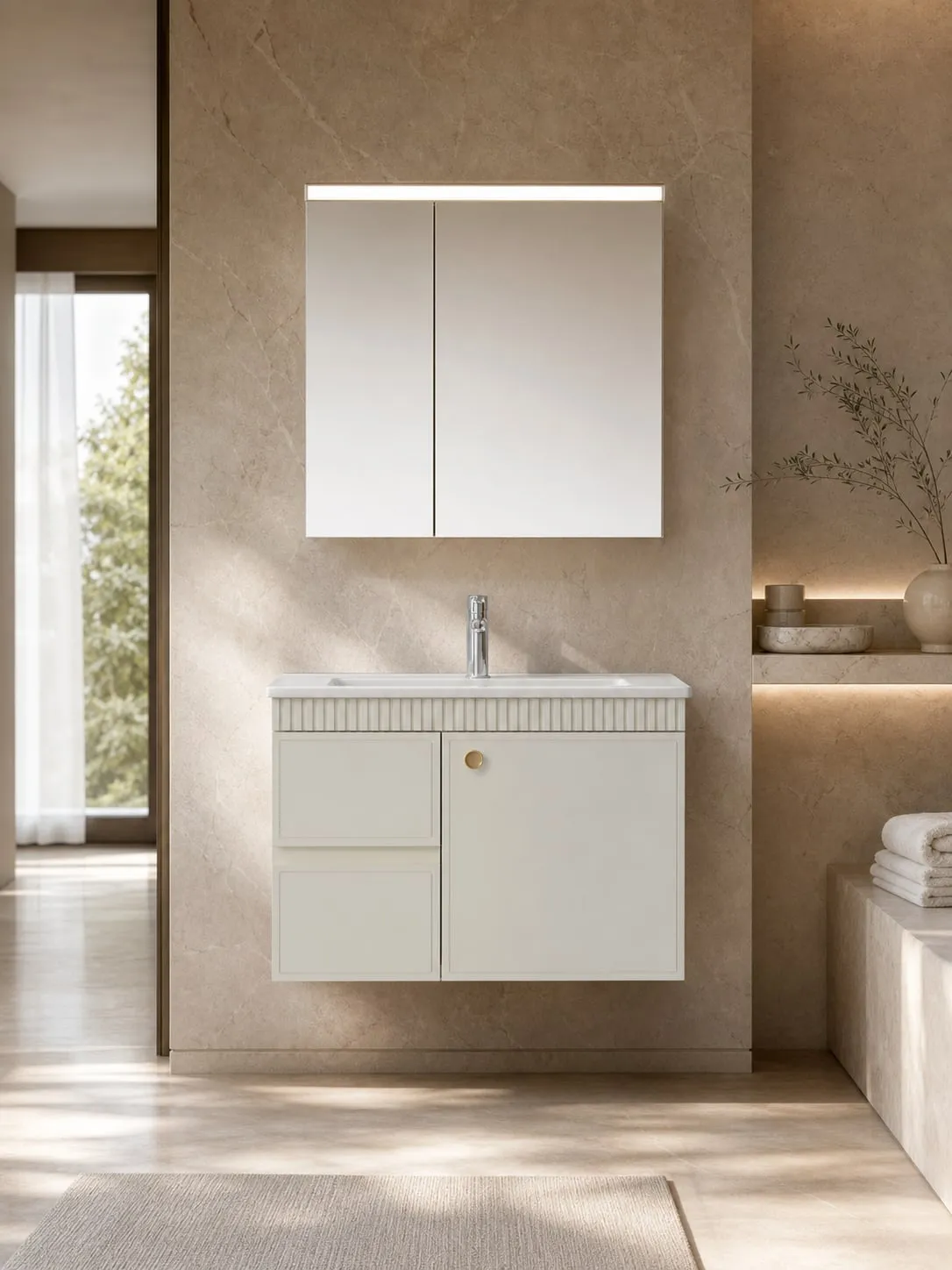 Eco-Board Mirror-Cabinet Vanity 800×485×500 mm