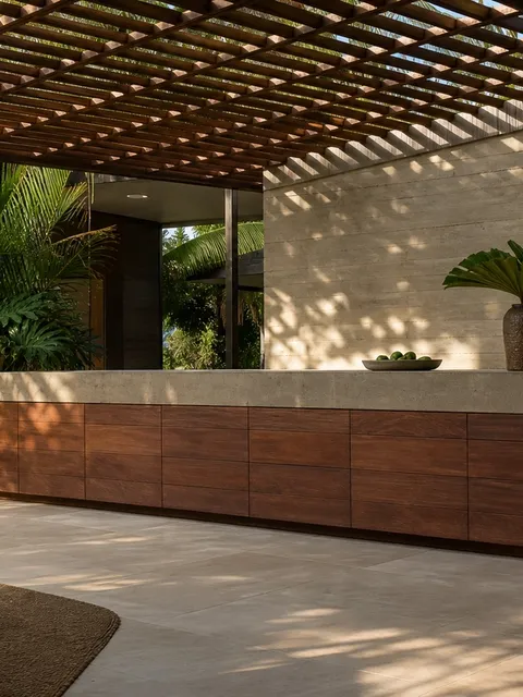 Suite de Cocina Exterior Horizon con Barra de Servicio FSC Ipe