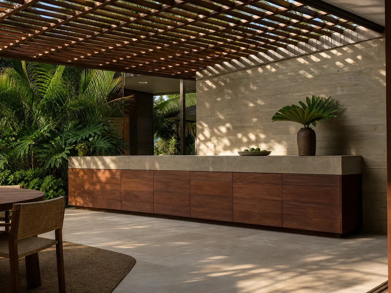 Fadior Horizon Outdoor Kitchen Suite with FSC Ipe Provision Bar - 304 stainless steel outdoor kitchen cabinetry with grill, sink, prep counter, weather-ready storage, and open-air use