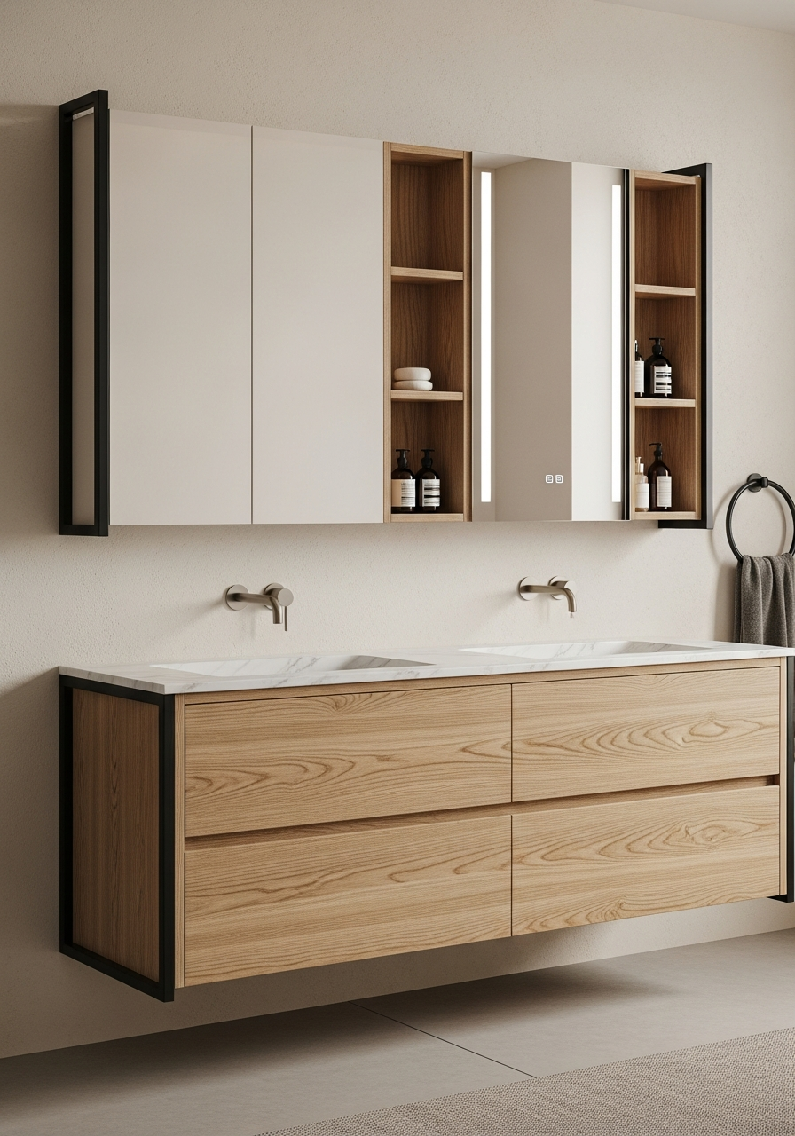 Fadior Acqua Washstand Vanity — interior room context showing cabinet integration