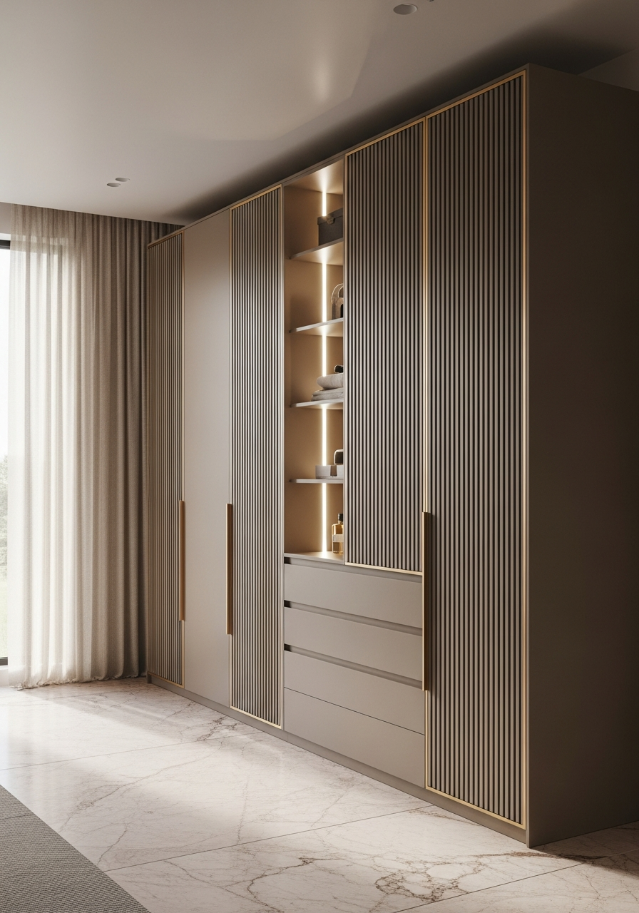 Fadior Onyx Wardrobe Suite — interior room context showing cabinet integration