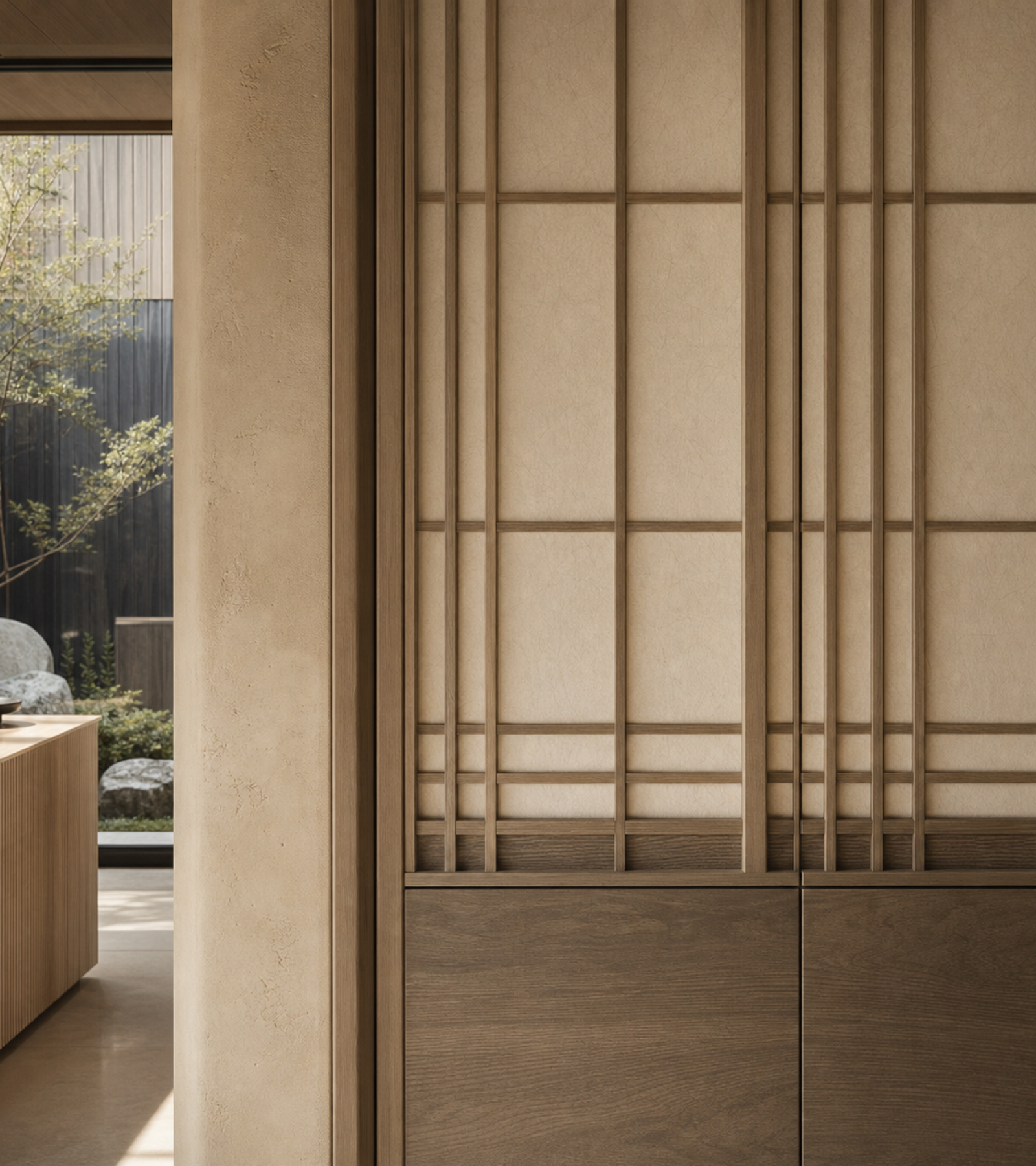 Fadior Eclipse Wardrobe Suite with Translucent Lattice Dressing Bay — close-up of stainless steel finish and hardware detail
