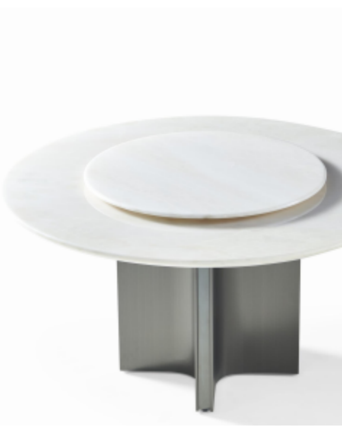 Stone-Top Marble Dining Table φ150+φ90 转盘 product photo for FADIOR HOME shop