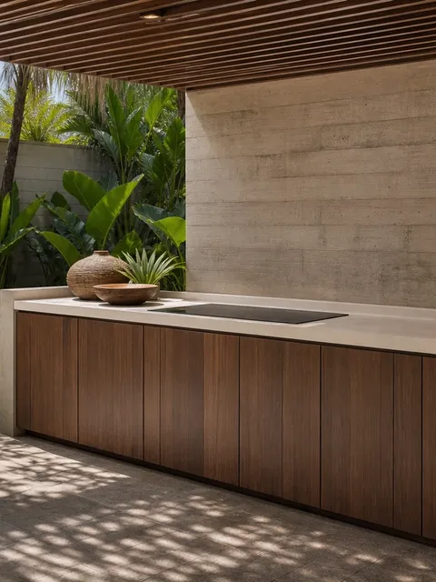 Suite de Cocina Exterior Horizon con Encimera Integrada Staron Seamless