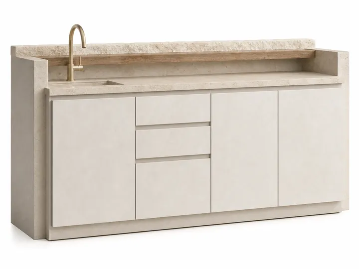 Fadior Cannes Balcony Suite with Tide Sink Landing — 304 stainless steel balcony system, front view