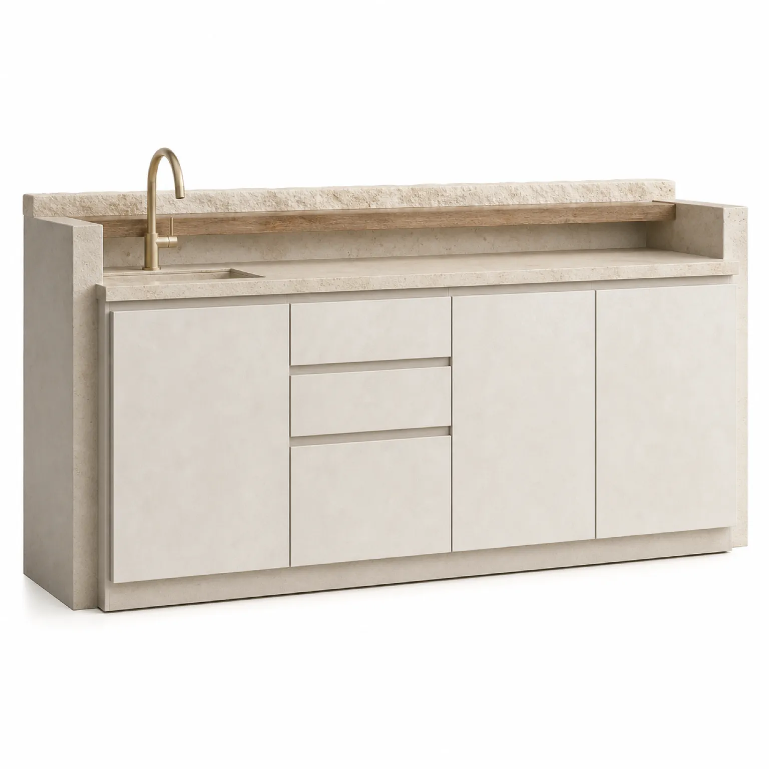 Fadior Cannes Balcony Suite with Tide Sink Landing — 304 stainless steel balcony system, front view