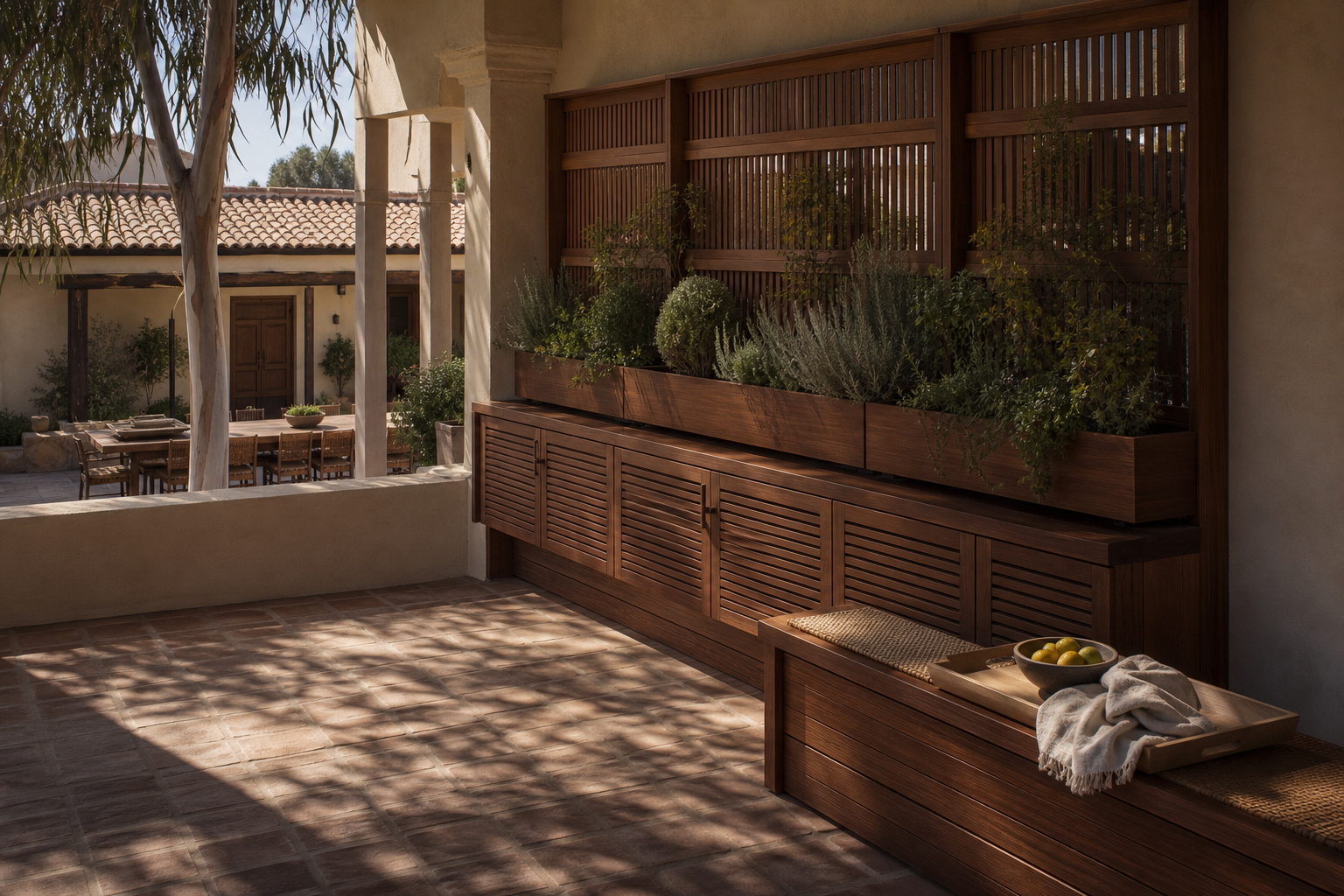Fadior Dusk Oasis Screened Planter Gallery — lifestyle setting with natural light and residential styling