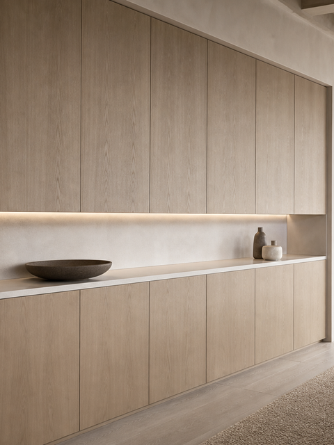 Fadior Grotto Wine Cabinet Suite with Milan Cellar Specification Wall — 304 stainless steel wine cabinet system, front view