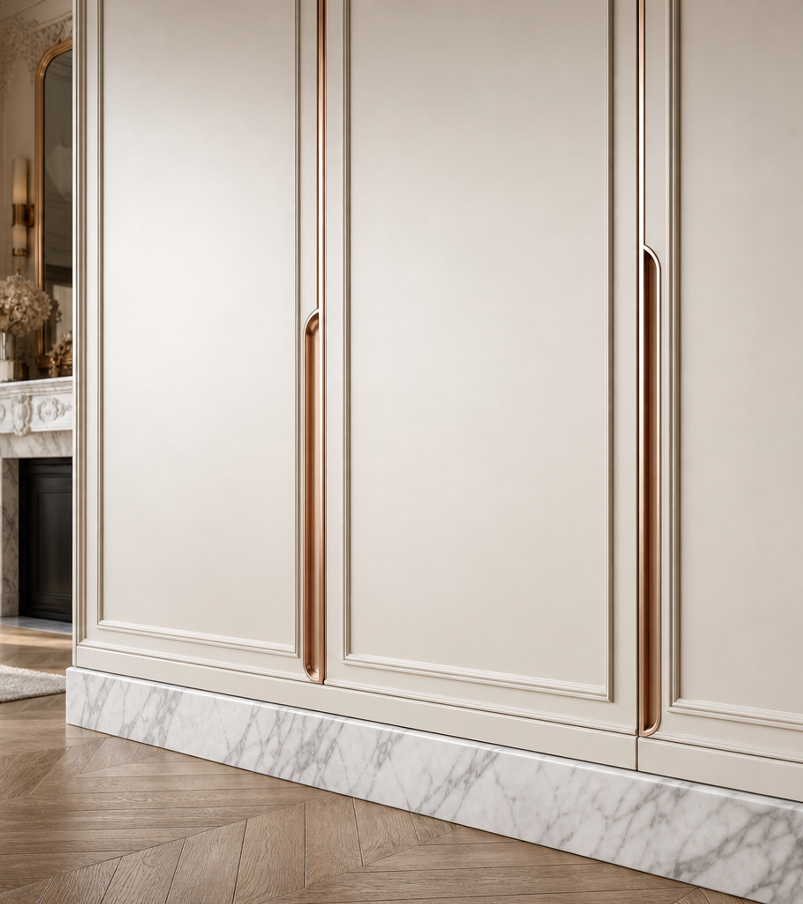 Fadior Eclipse Wardrobe Suite with Reconfigurable Frame Dressing Axis — close-up of stainless steel finish and hardware detail