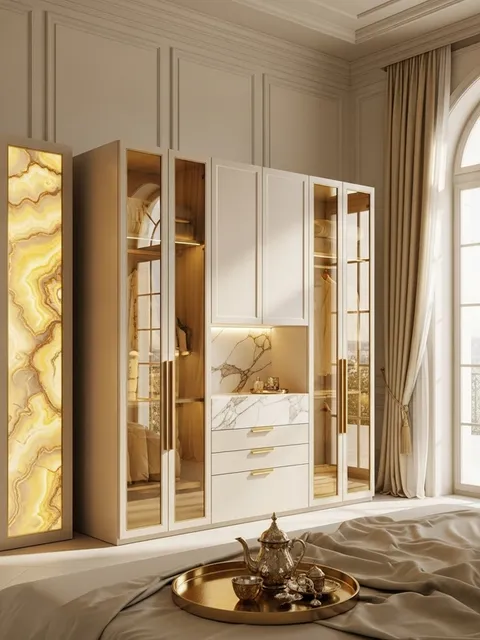 Fadior Brera Wardrobe Suite — 304 stainless steel wardrobe system, front view