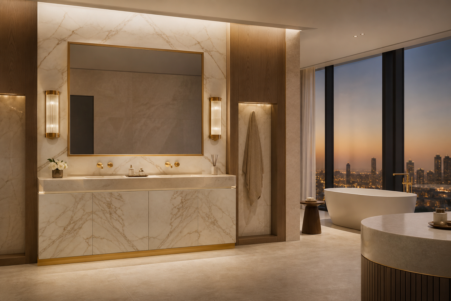 Conjunto de tocador Voyage Bath con linterna de lavabo esculpida estudio de adaptación
