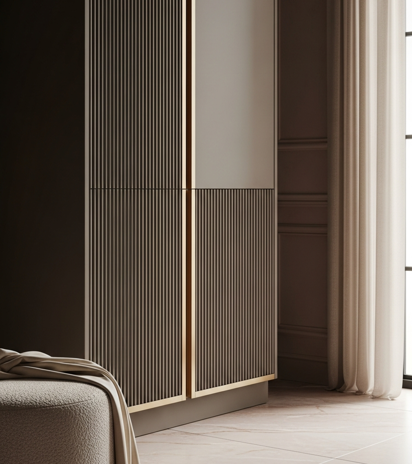 Fadior Archetype Entryway Suite — close-up of stainless steel finish and hardware detail