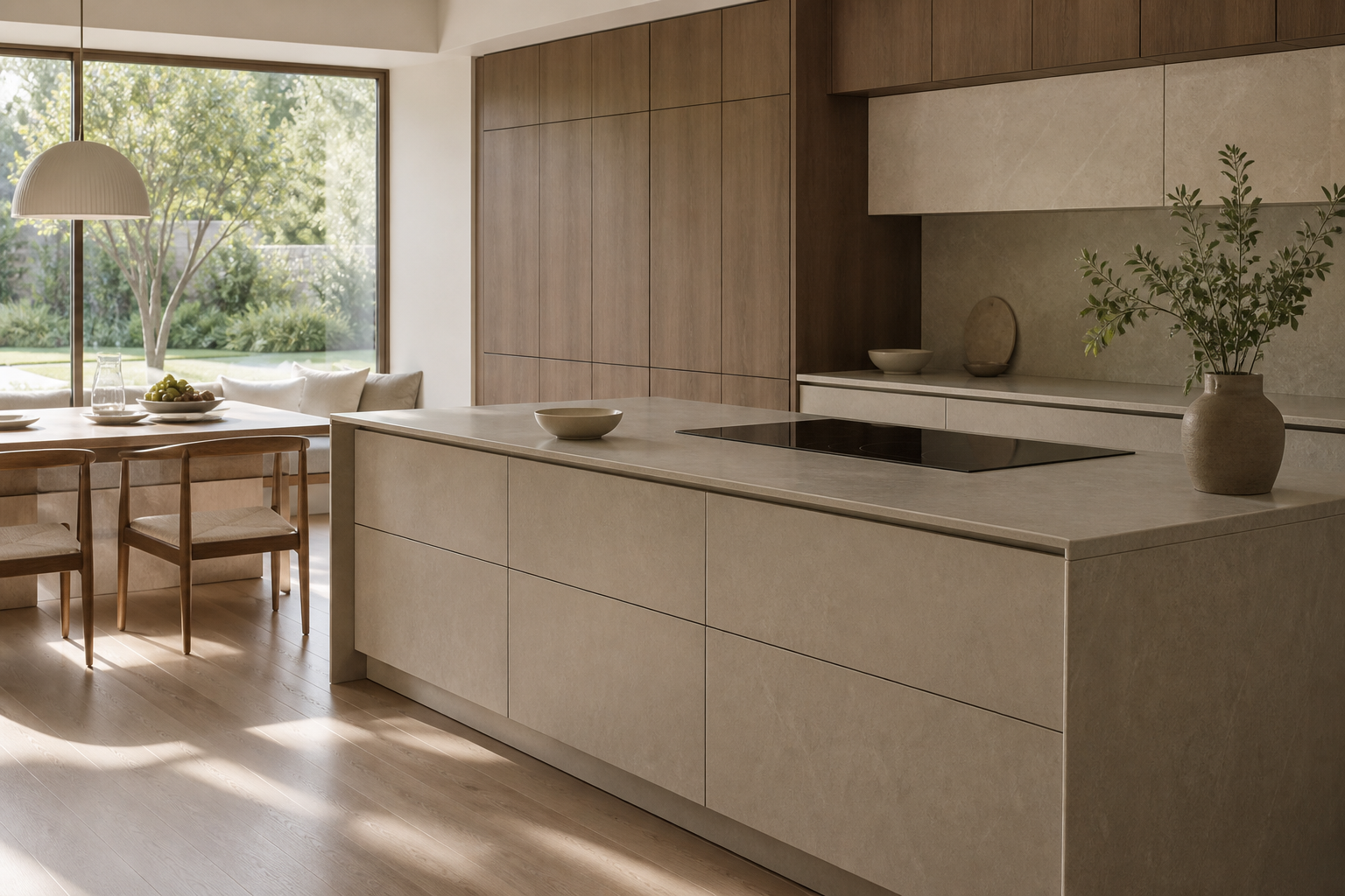 Columna de ventilación de isla de inducción Meridian estudio de adaptación