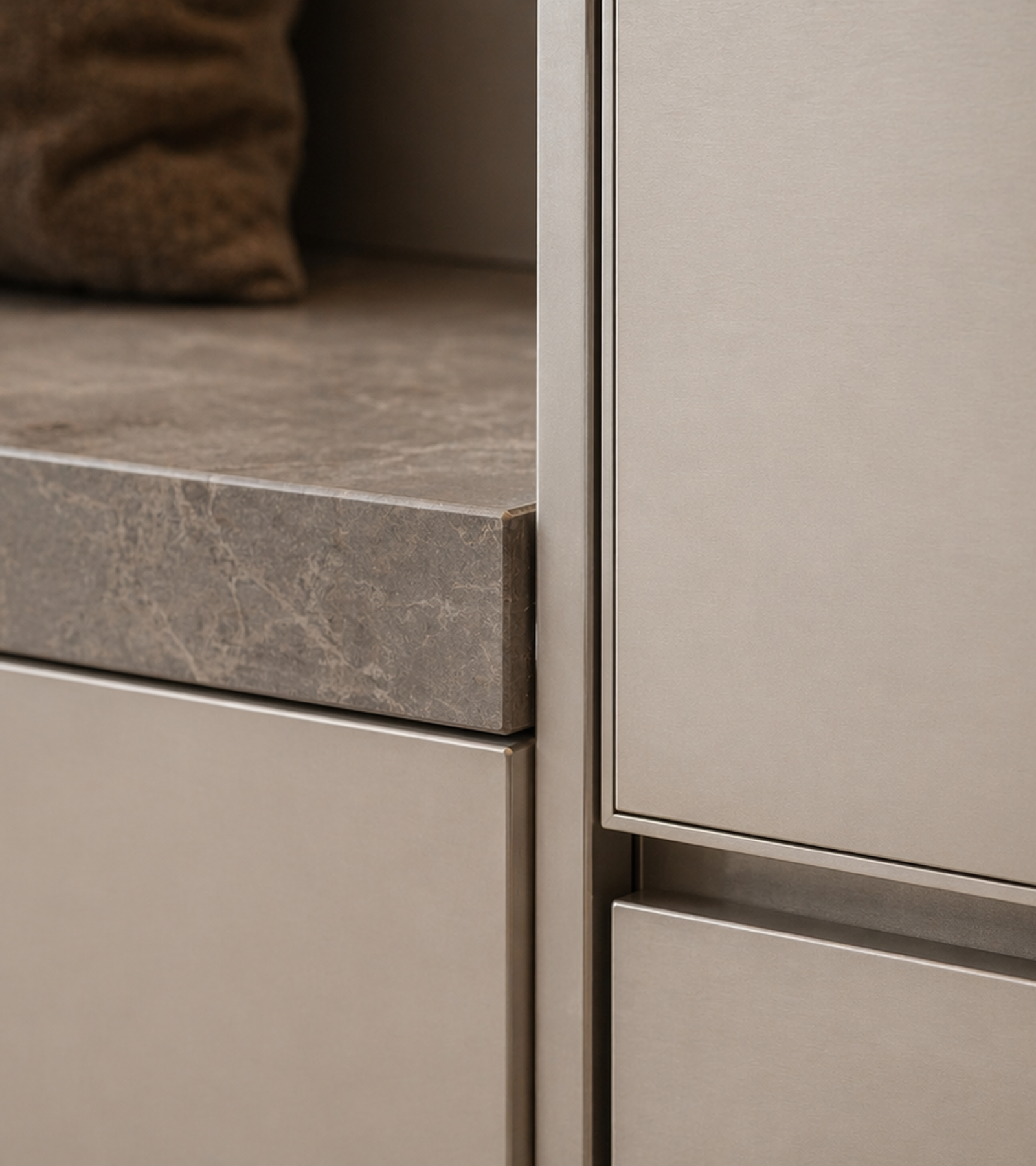 Fadior Archetype Entryway Suite — close-up of stainless steel finish and hardware detail