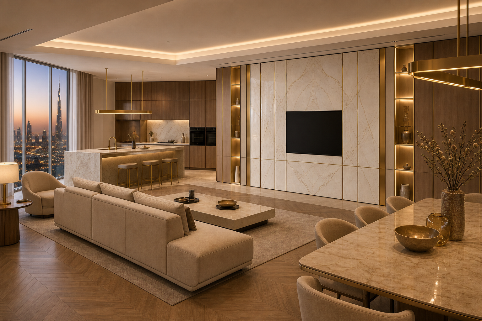 Fadior Silvan Connected Media Service Wall — interior room context showing cabinet integration