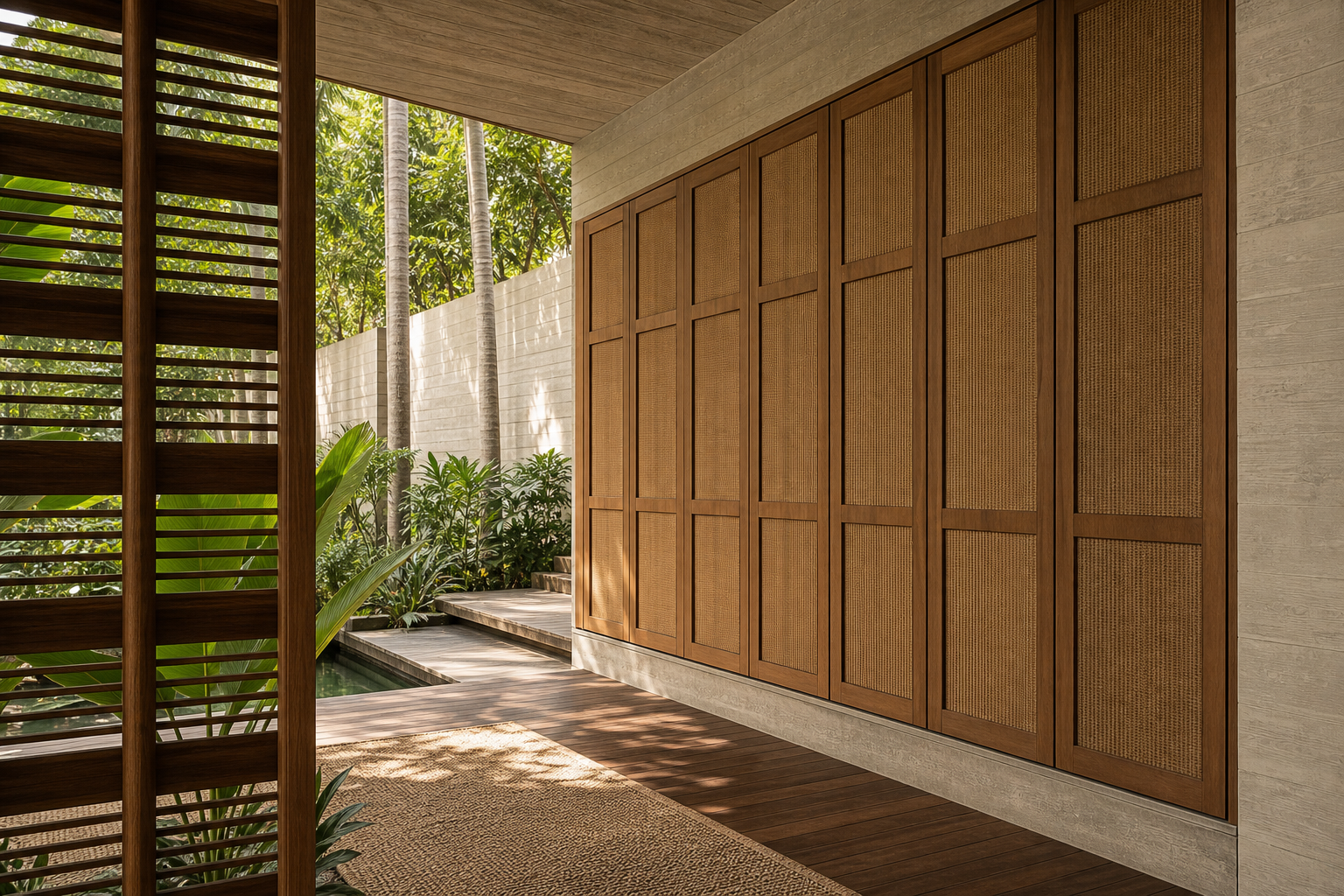 Fadior Voyage Cedar Shadow Dressing Passage — interior room context showing cabinet integration