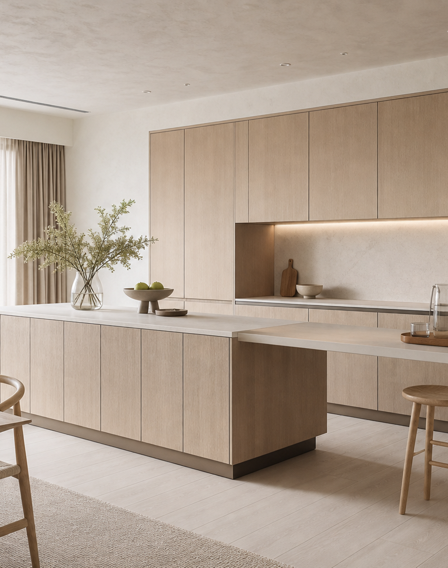 Fadior Dream Home Kitchen Suite with Breakfast Service Bridge — lifestyle setting with natural light and residential styling